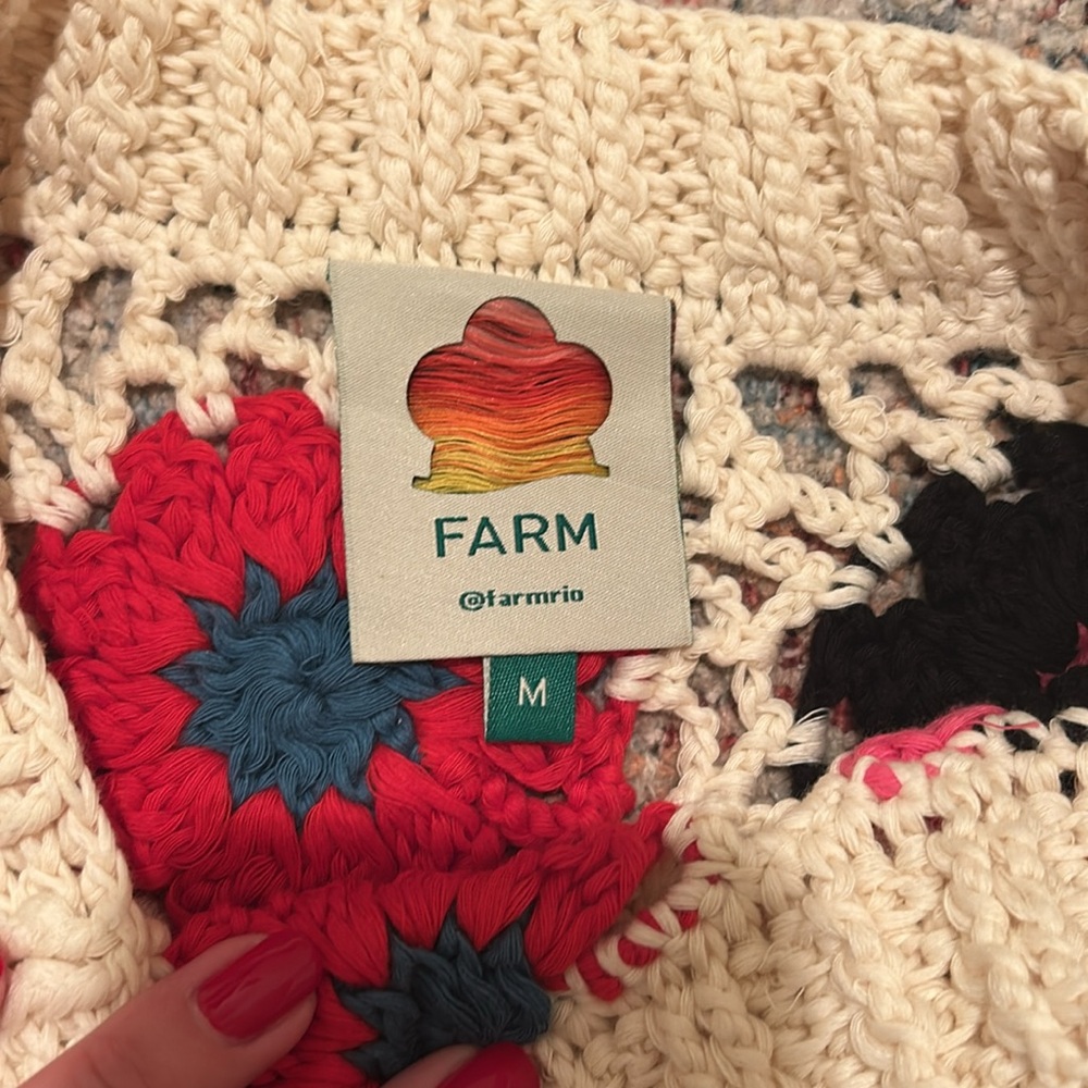 Farm Rio Multi Circles Crochet Vest - Picture 3 of 9